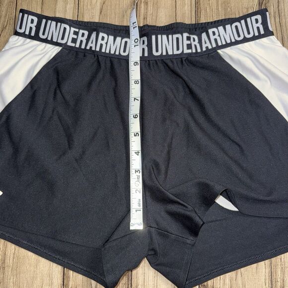 Under Armour Women's Fly By 2.0 Running Shorts Black/WHITE Size Large - Picture 5 of 7